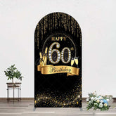 Aperturee Aperturee Gold 60Th Birthday Women Birthday Arch Backdrop